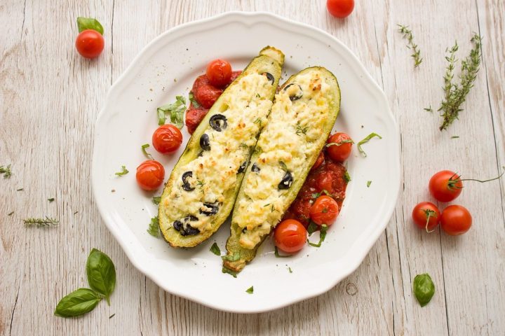 Baked Stuffed Courgettes