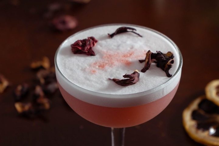 Rhubarb & Rose Gin Sour